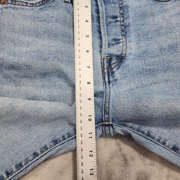 Levi's Wedgie Straight Jeans Womens 26 Blue High Rise Slim Distressed Light Wash - Picture 12 of 15